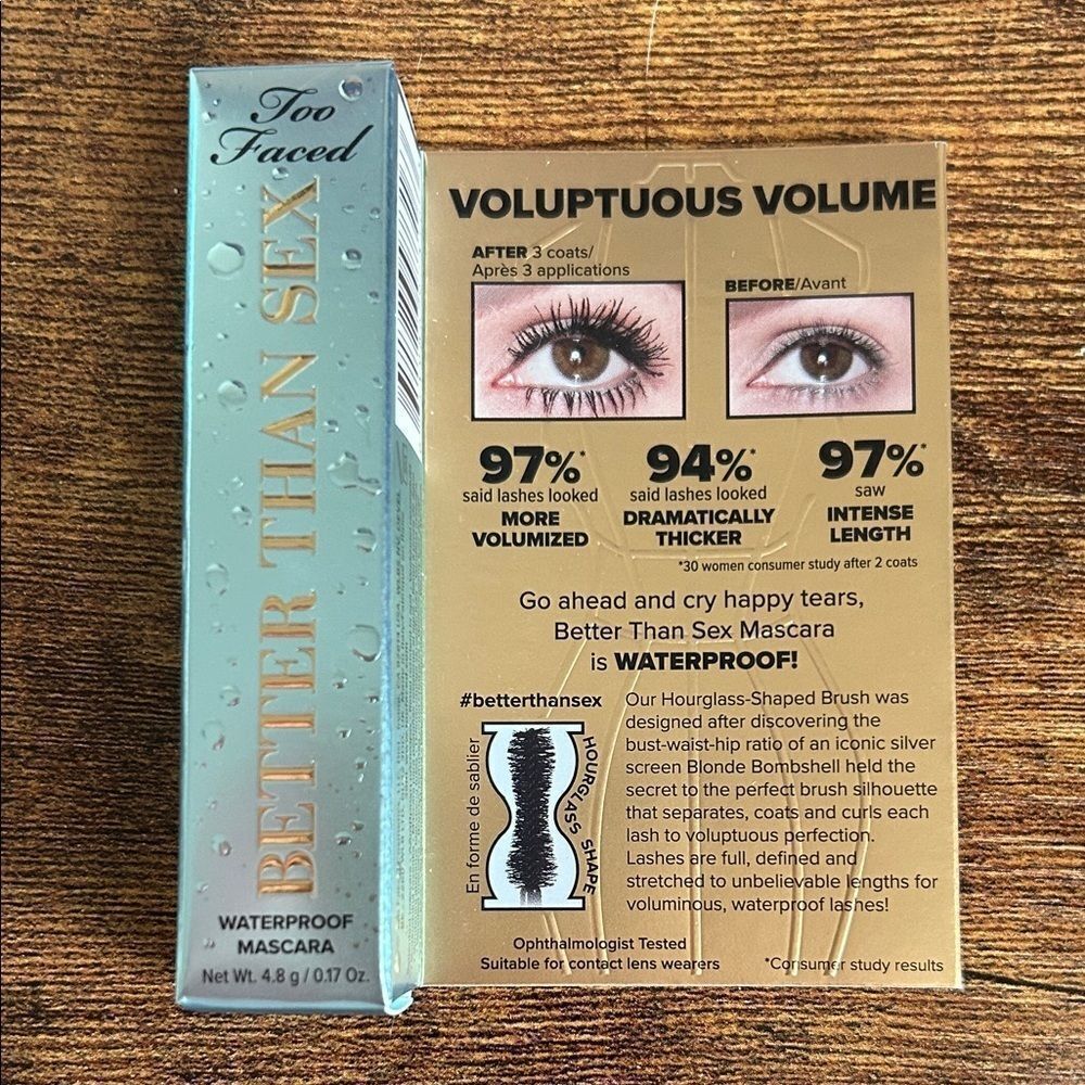 Too Faced Better Than Sex Waterproof Mascara - Blue Box